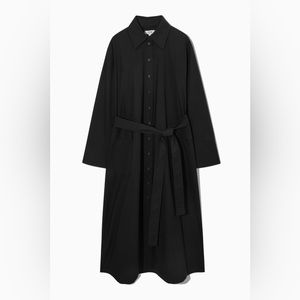 COS black long shirt dress